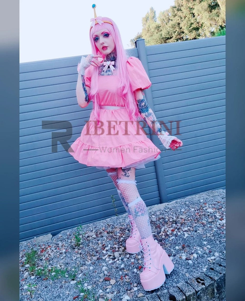Pink Platform Boots