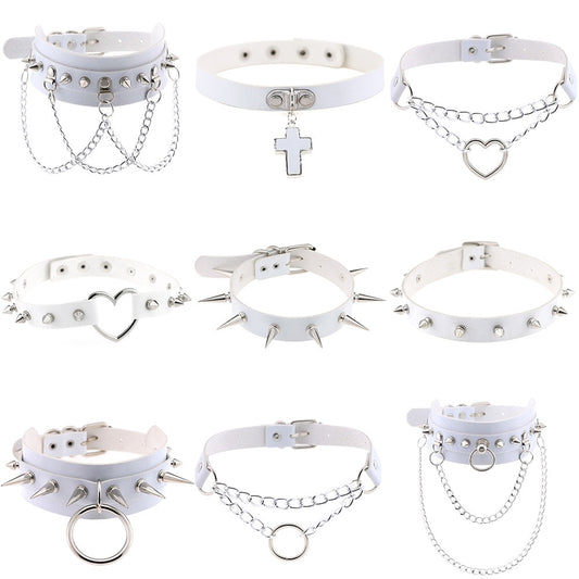 White Chain Chokers