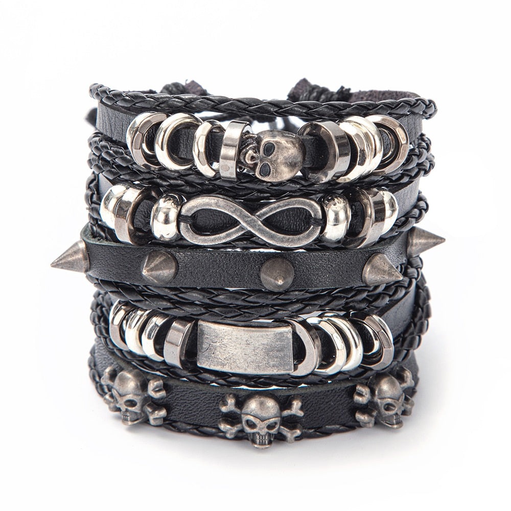 Variety of Stacked Bracelets