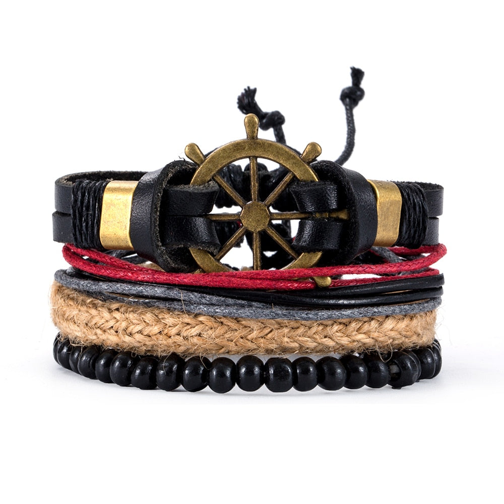 Variety of Stacked Bracelets