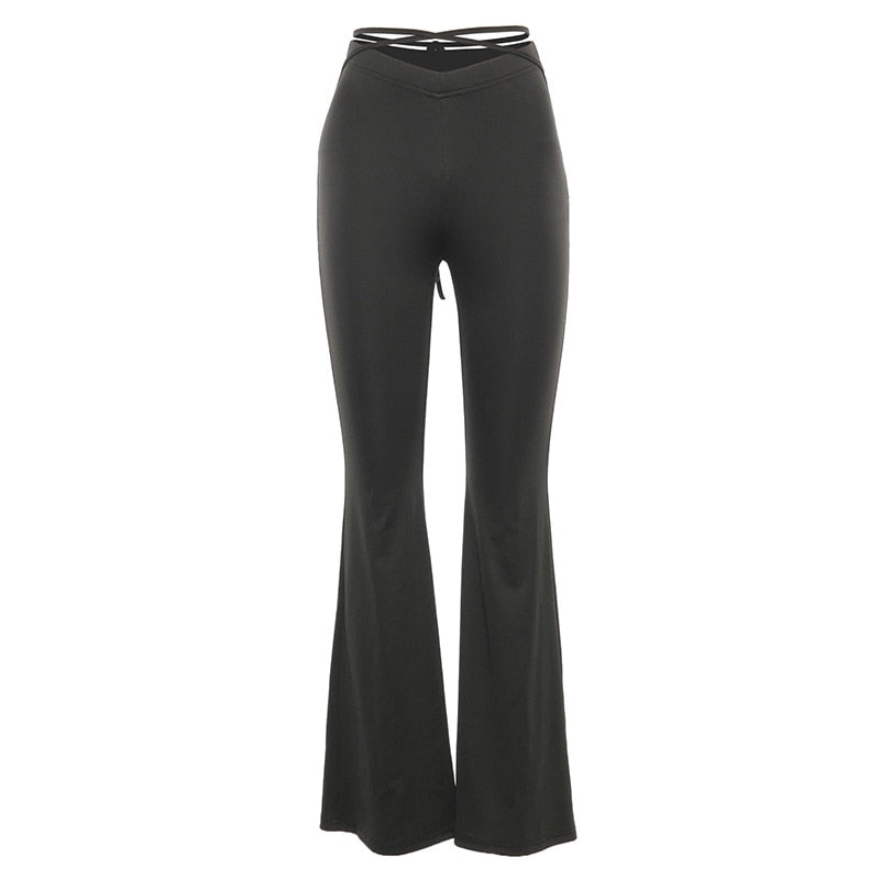 Flared V Waist Pants