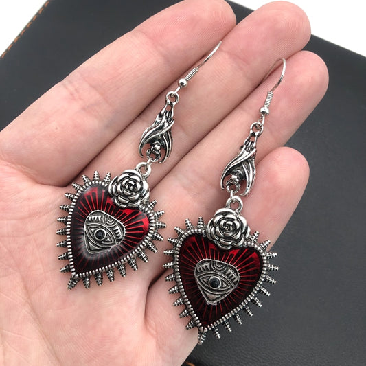 Heart Eye Earrings