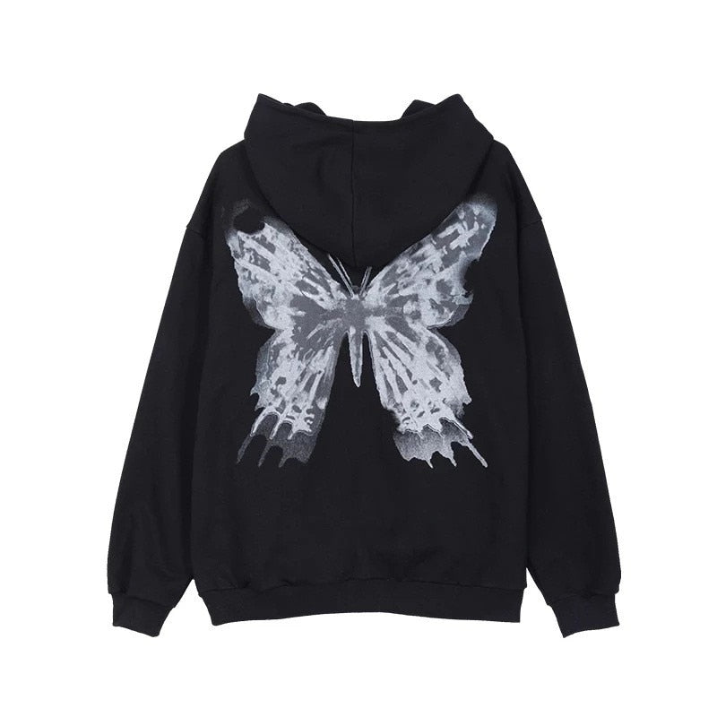 Bedazzled Butterfly Skeleton Zip Up