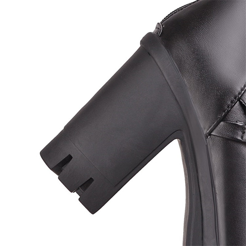 Fur Lined Heeled Boots