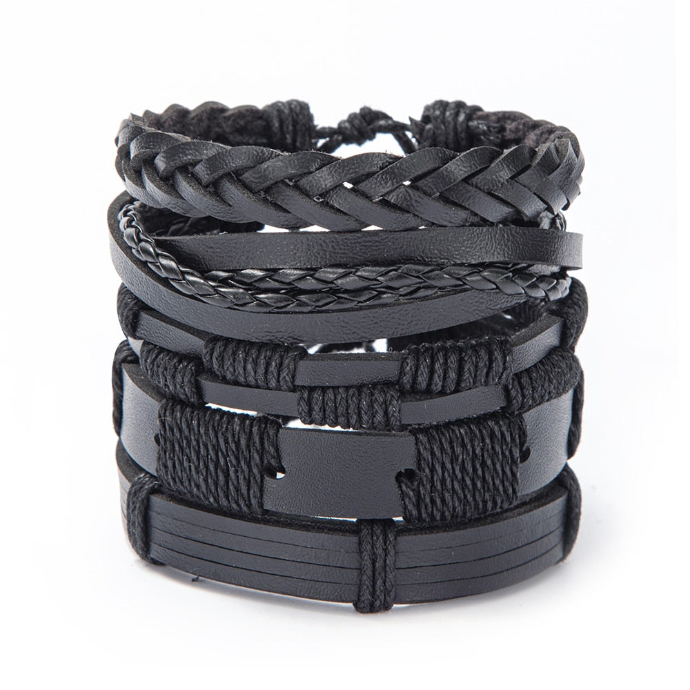 Variety of Stacked Bracelets