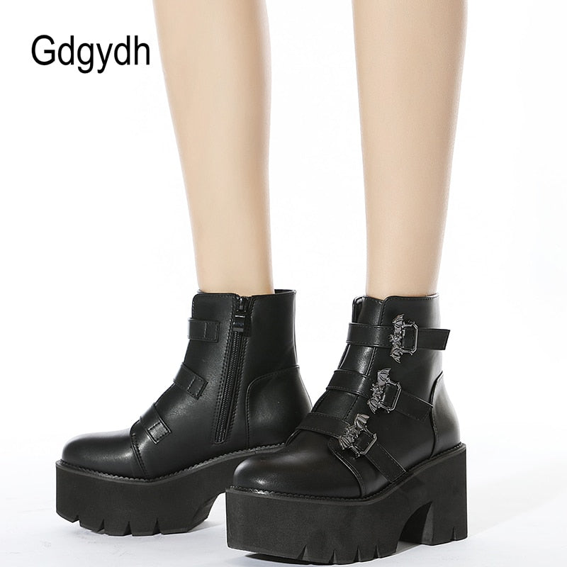 Bat Buckle Boots