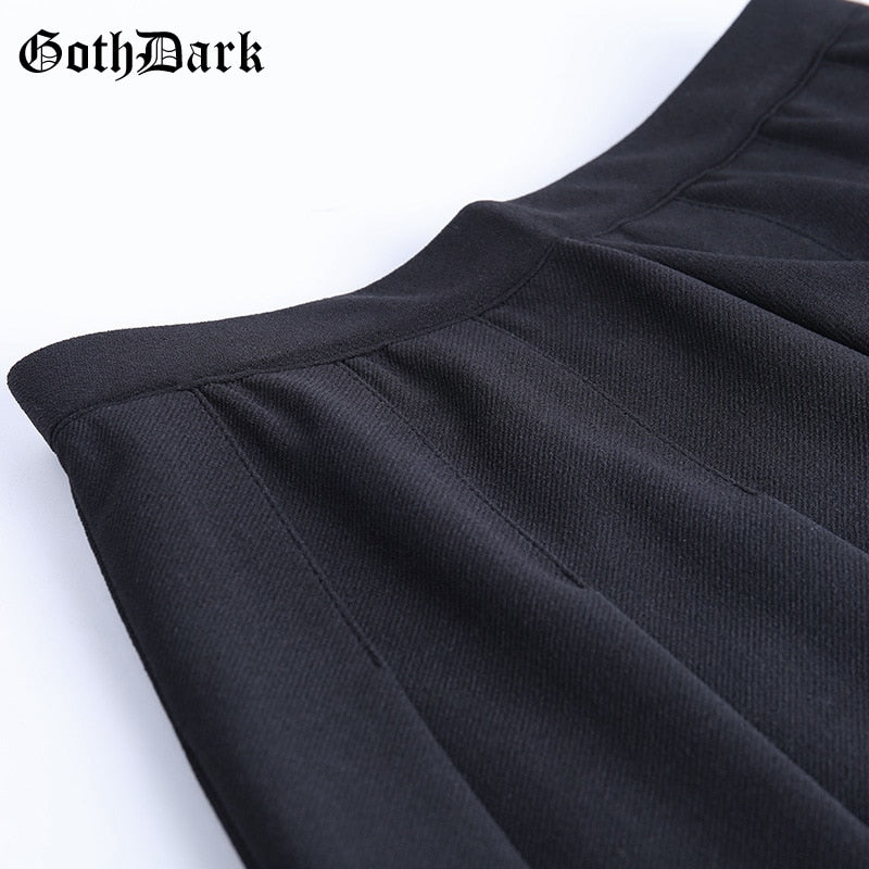 Cross Decal Pleated Skirt