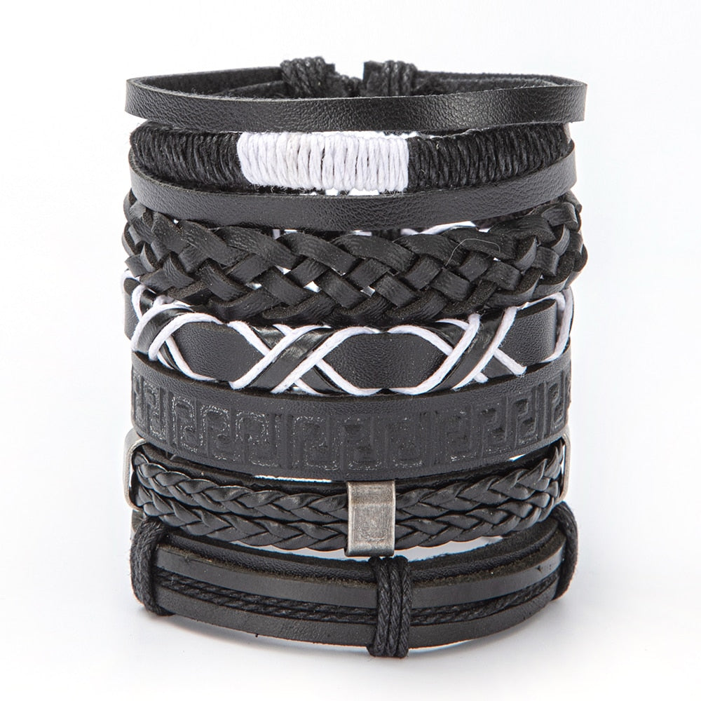 Variety of Stacked Bracelets