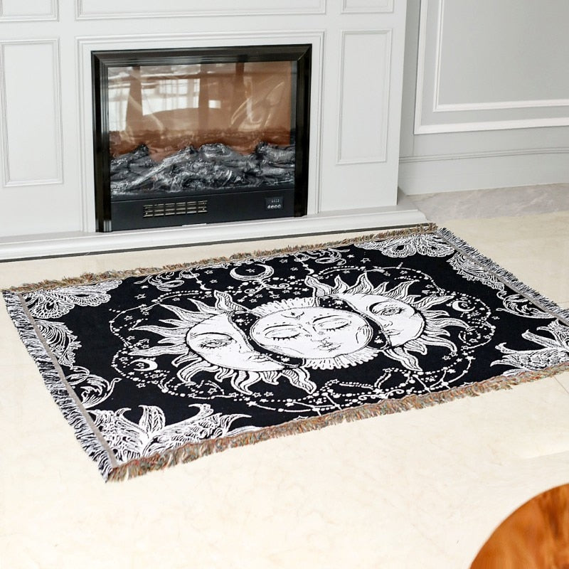 Sun Mandala Throw Blanket