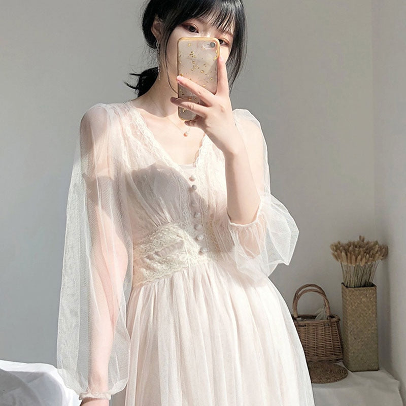 White Retro Dress