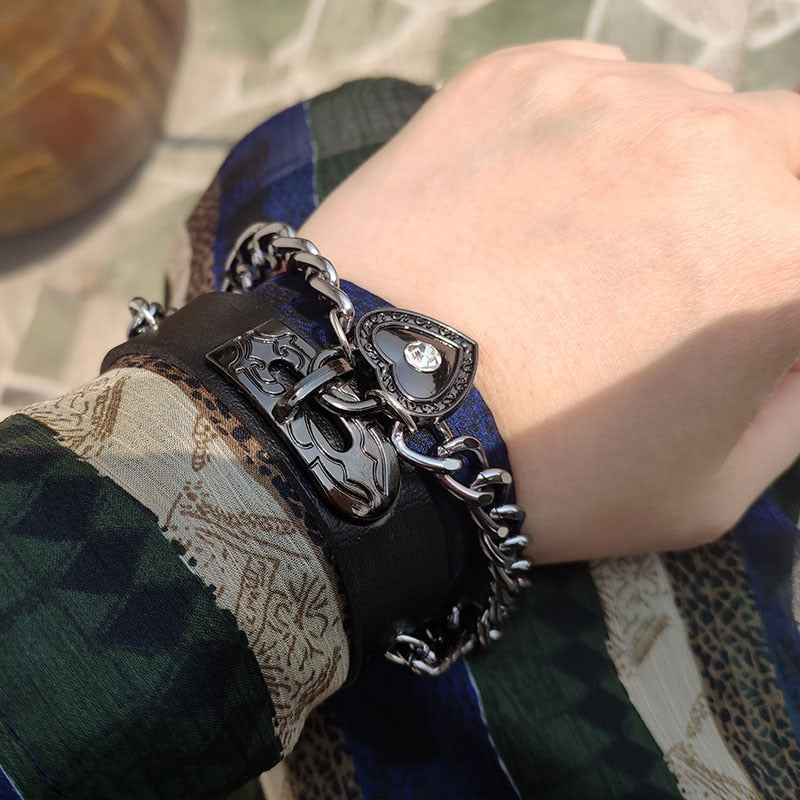 Set of Black Metal Bracelets