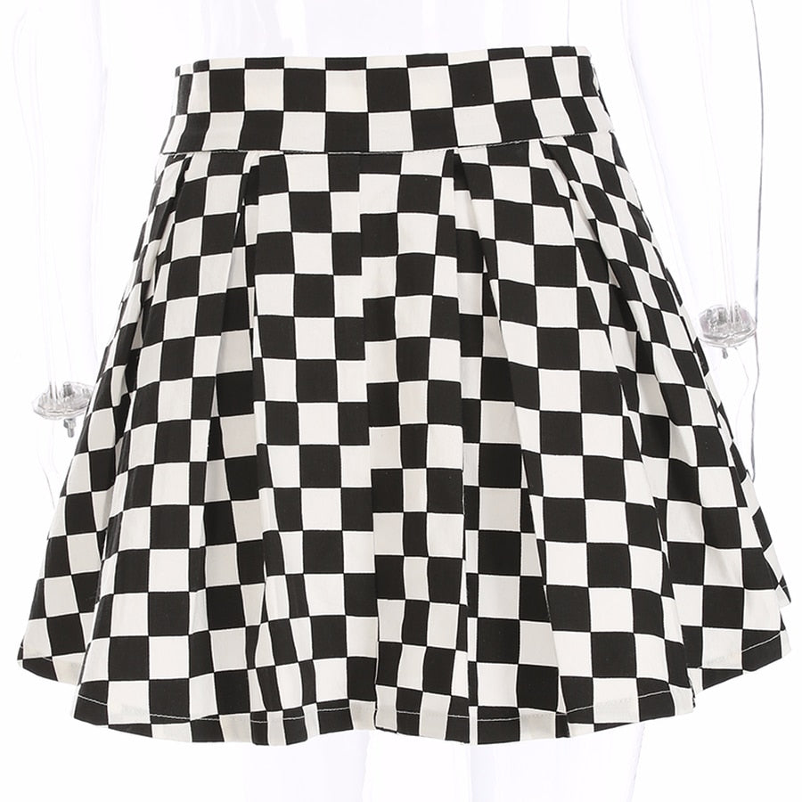 Checkerboard Mini Skirt