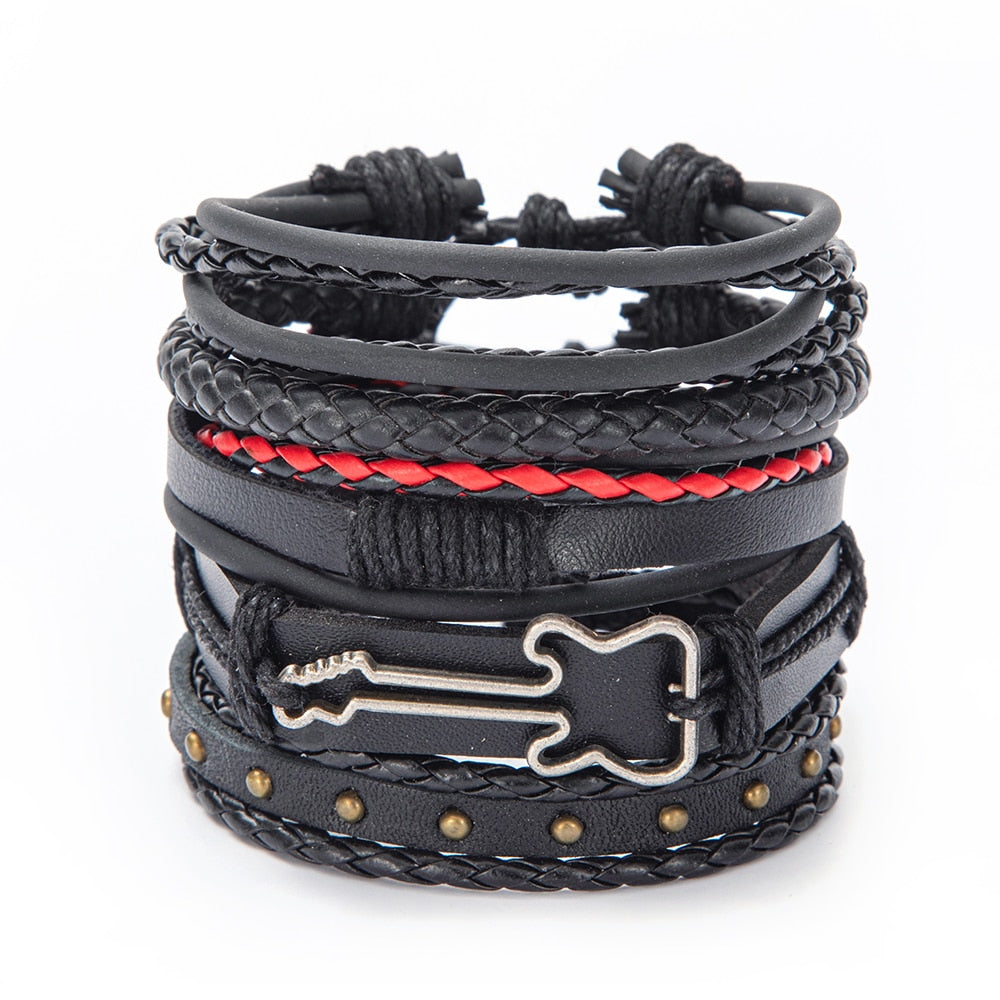 Variety of Stacked Bracelets