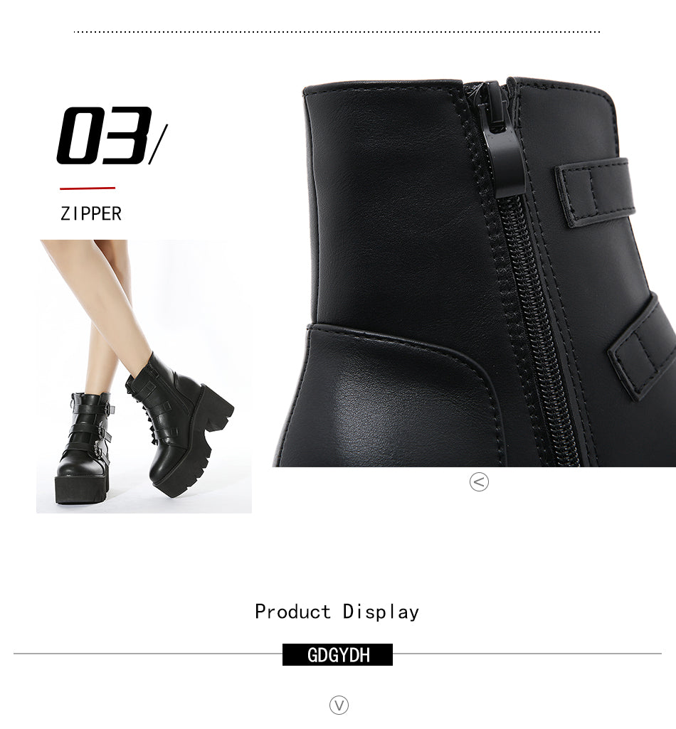 Bat Buckle Boots