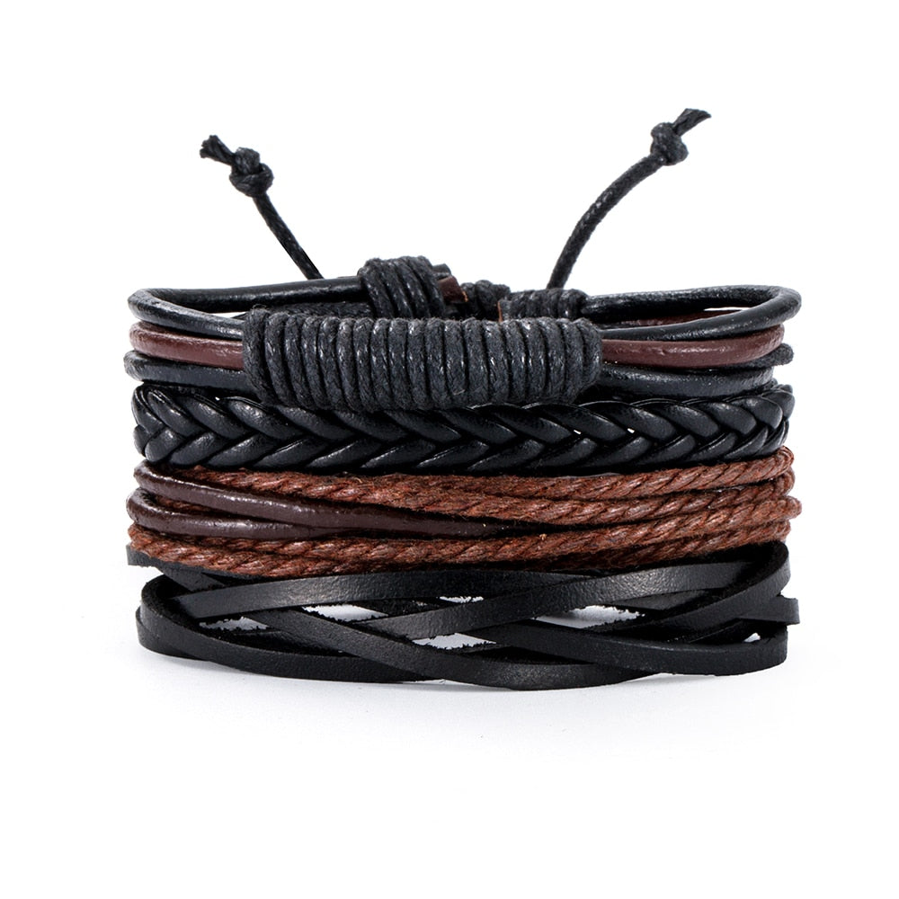 Variety of Stacked Bracelets