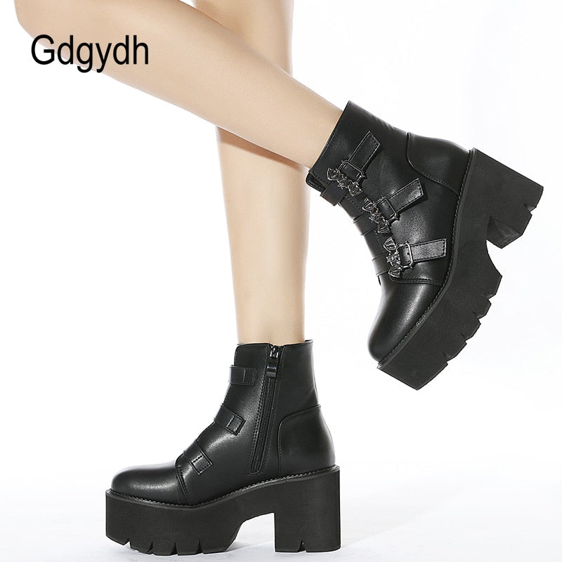 Bat Buckle Boots