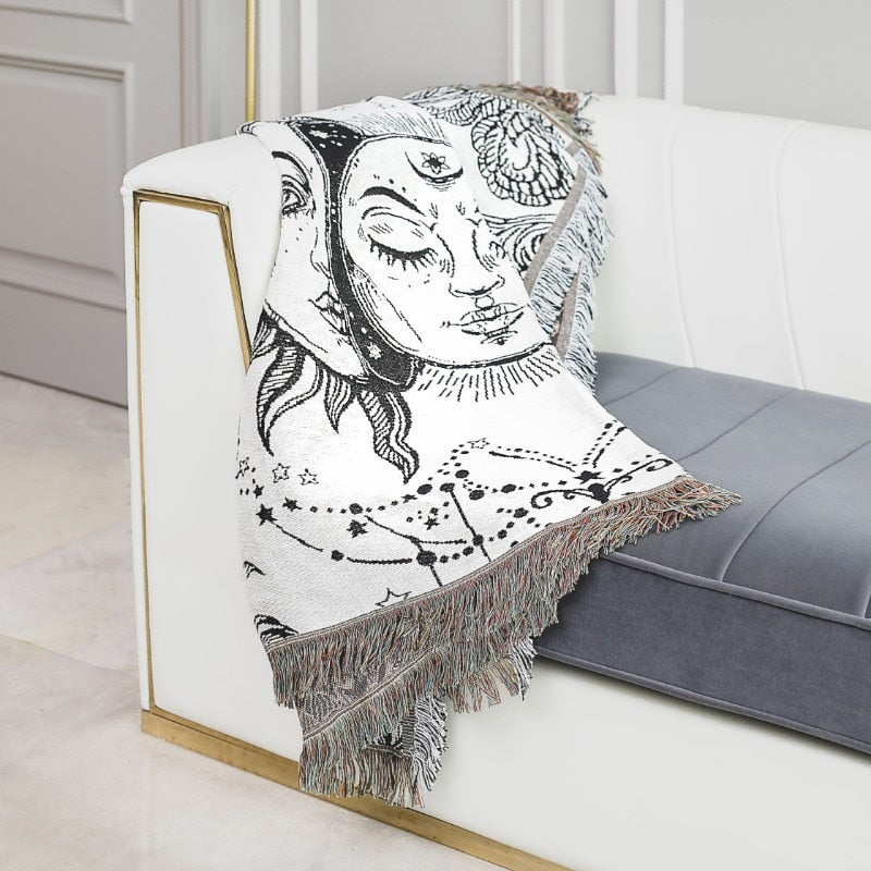Sun Mandala Throw Blanket