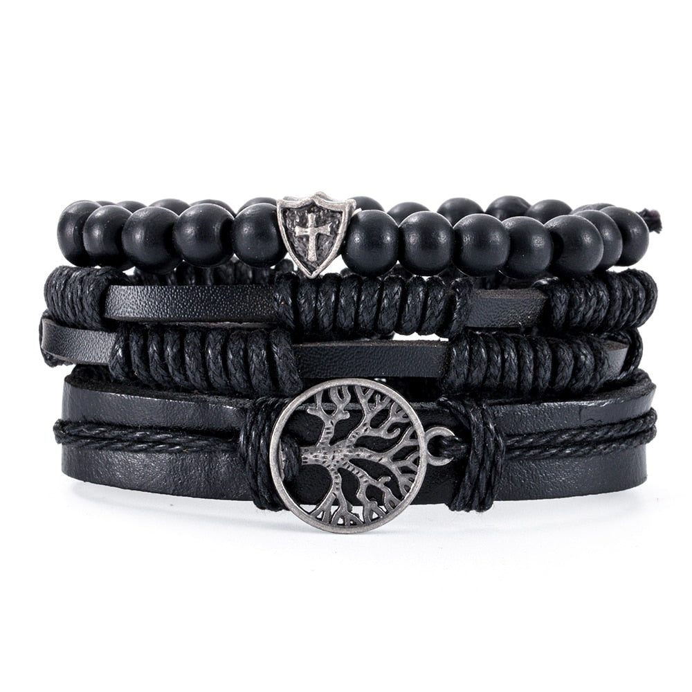 Variety of Stacked Bracelets