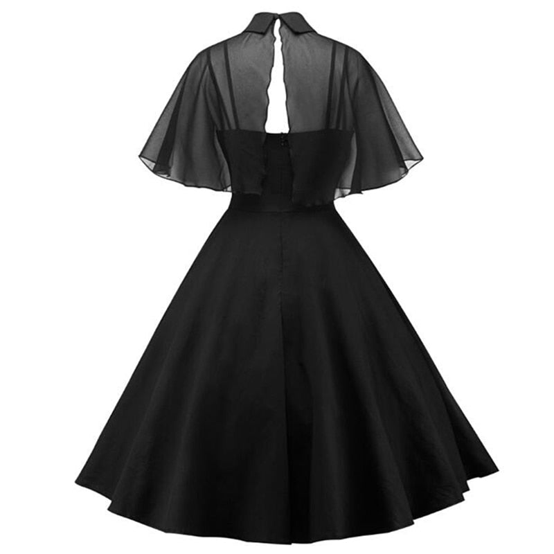 Retro Dress with Capelet