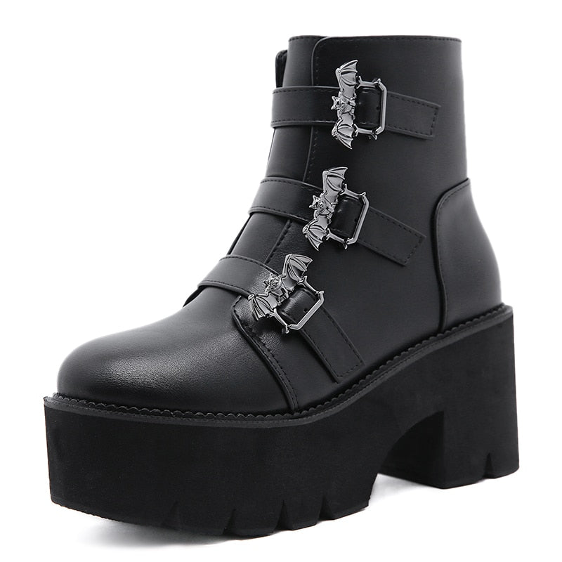 Bat Buckle Boots