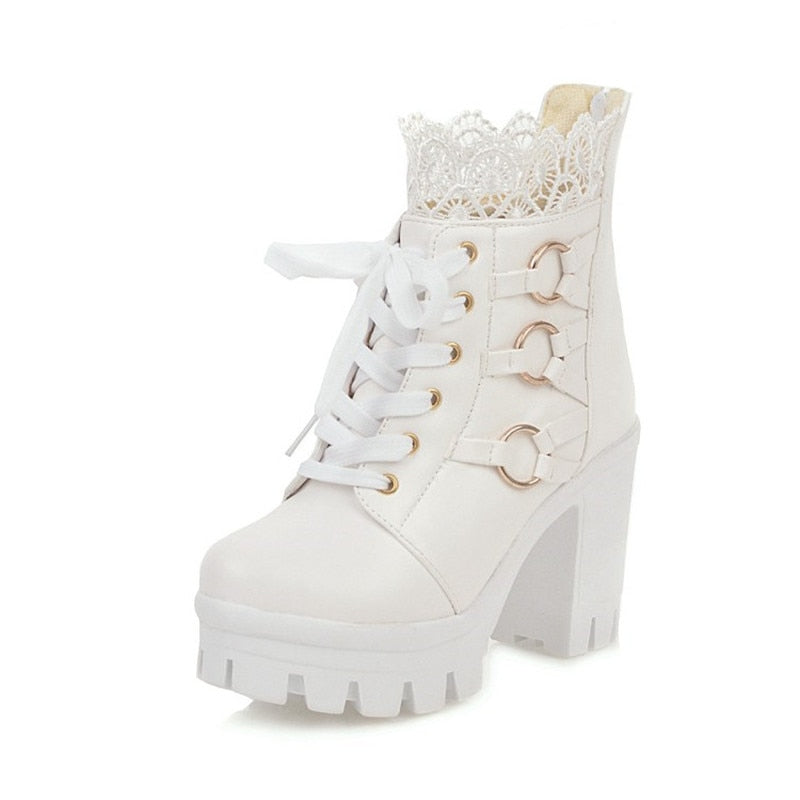 Fur Lined Heeled Boots