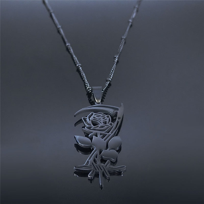 Rose Scythe Necklace