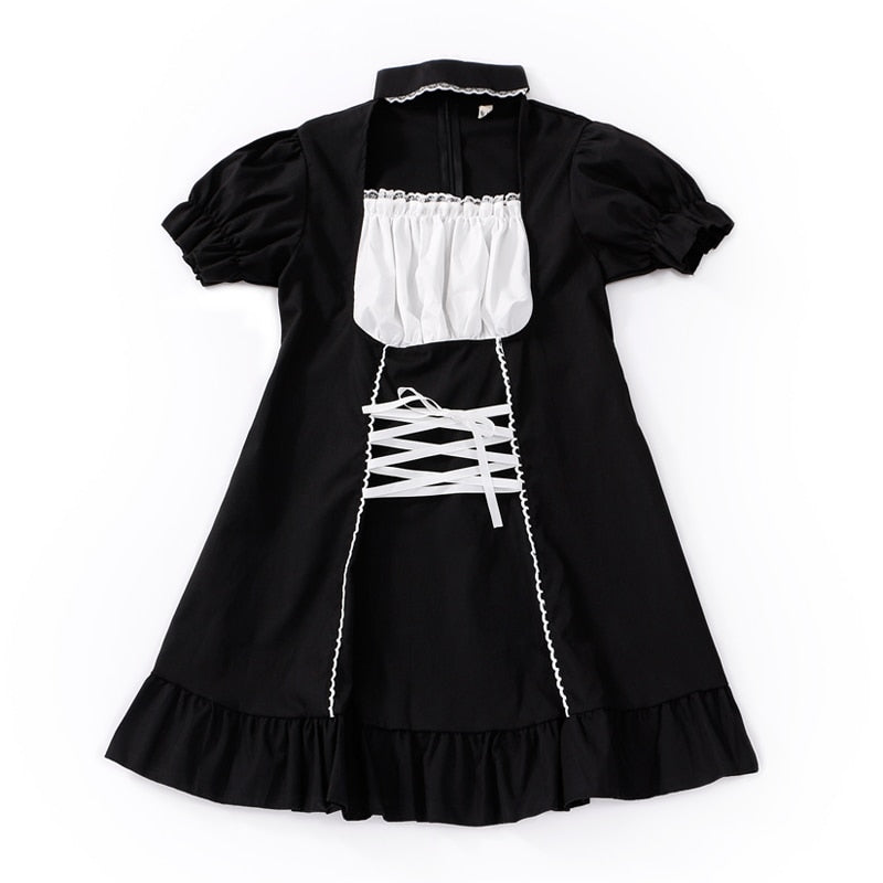 Lace Up Maid Dress