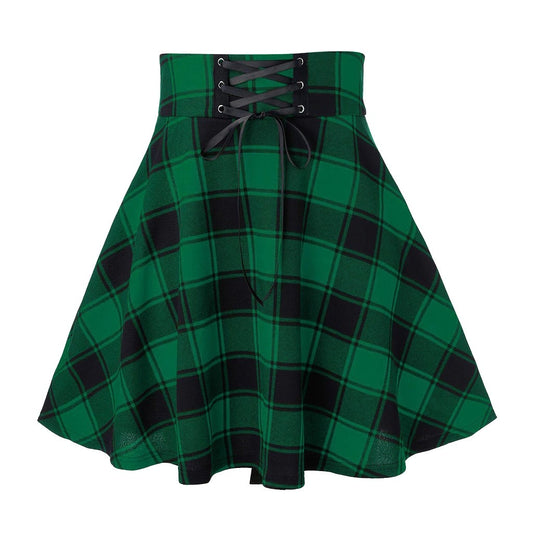 Checkered Corset Circle Skirt