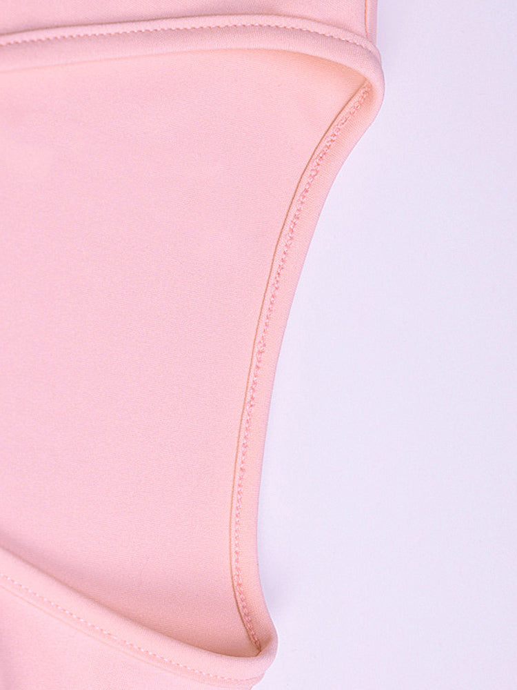 Tie Front Top with Feather Sleeves