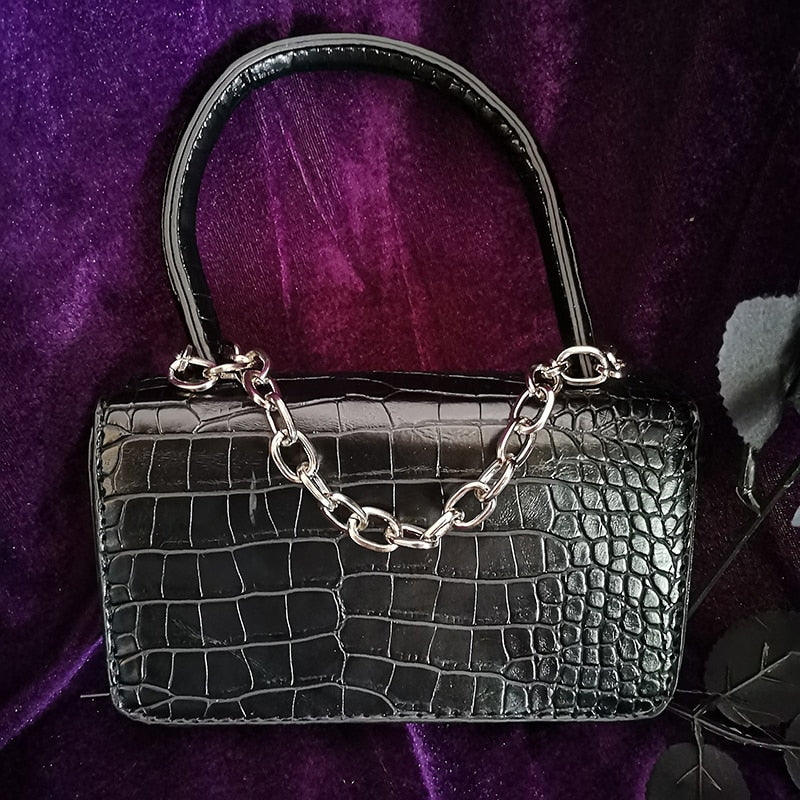 Mini Faux Crocodile Spider Purse