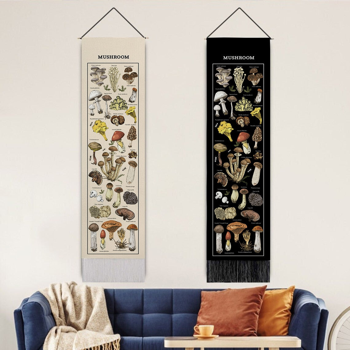 Mushroom Scroll Tapestry
