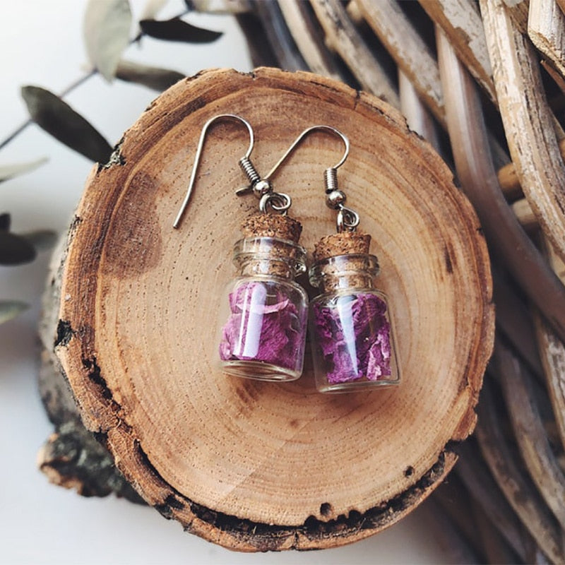 Moss Jar Dangle Earrings