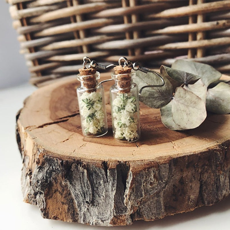 Moss Jar Dangle Earrings