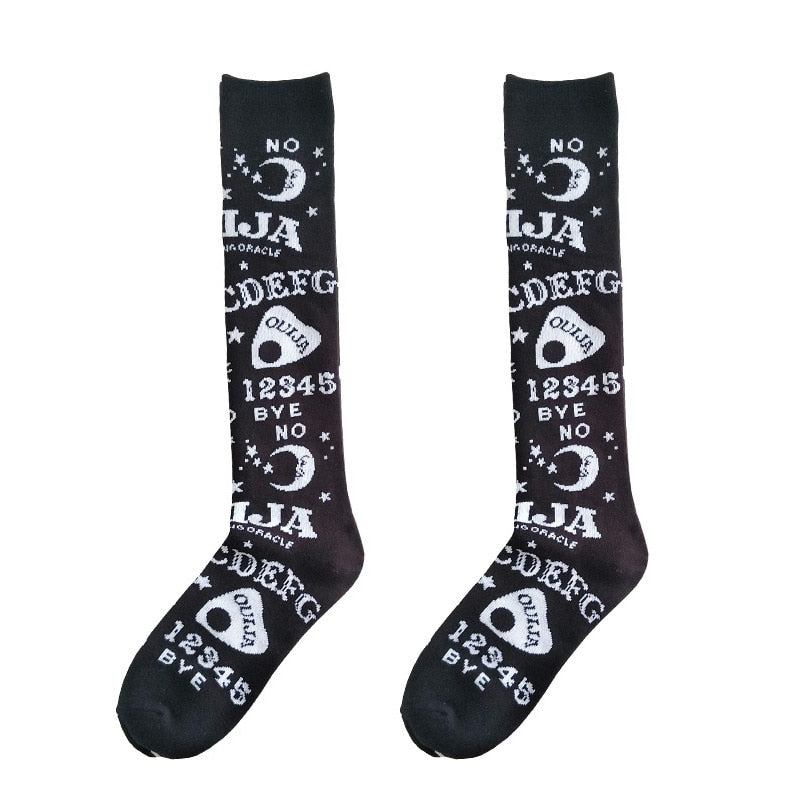 Black Ouija Knee Socks