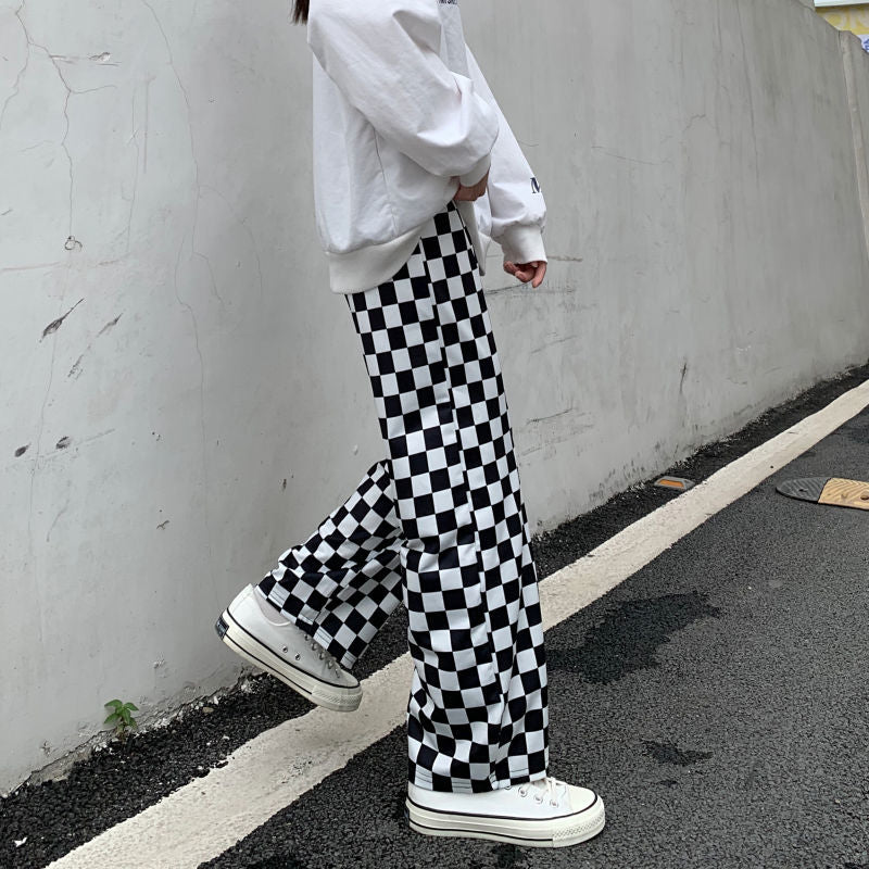 Checkered Pants Black and White