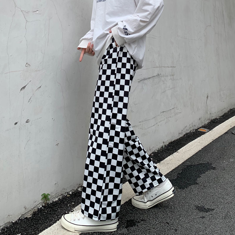 Checkered Pants Black and White