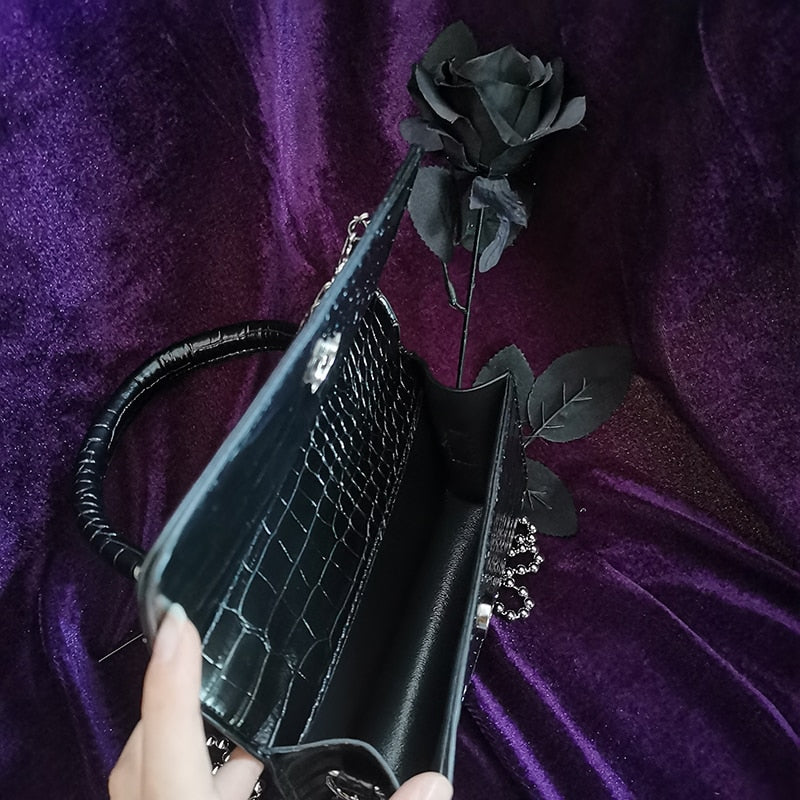 Mini Faux Crocodile Spider Purse
