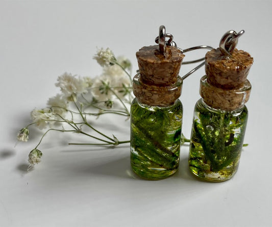 Moss Jar Dangle Earrings
