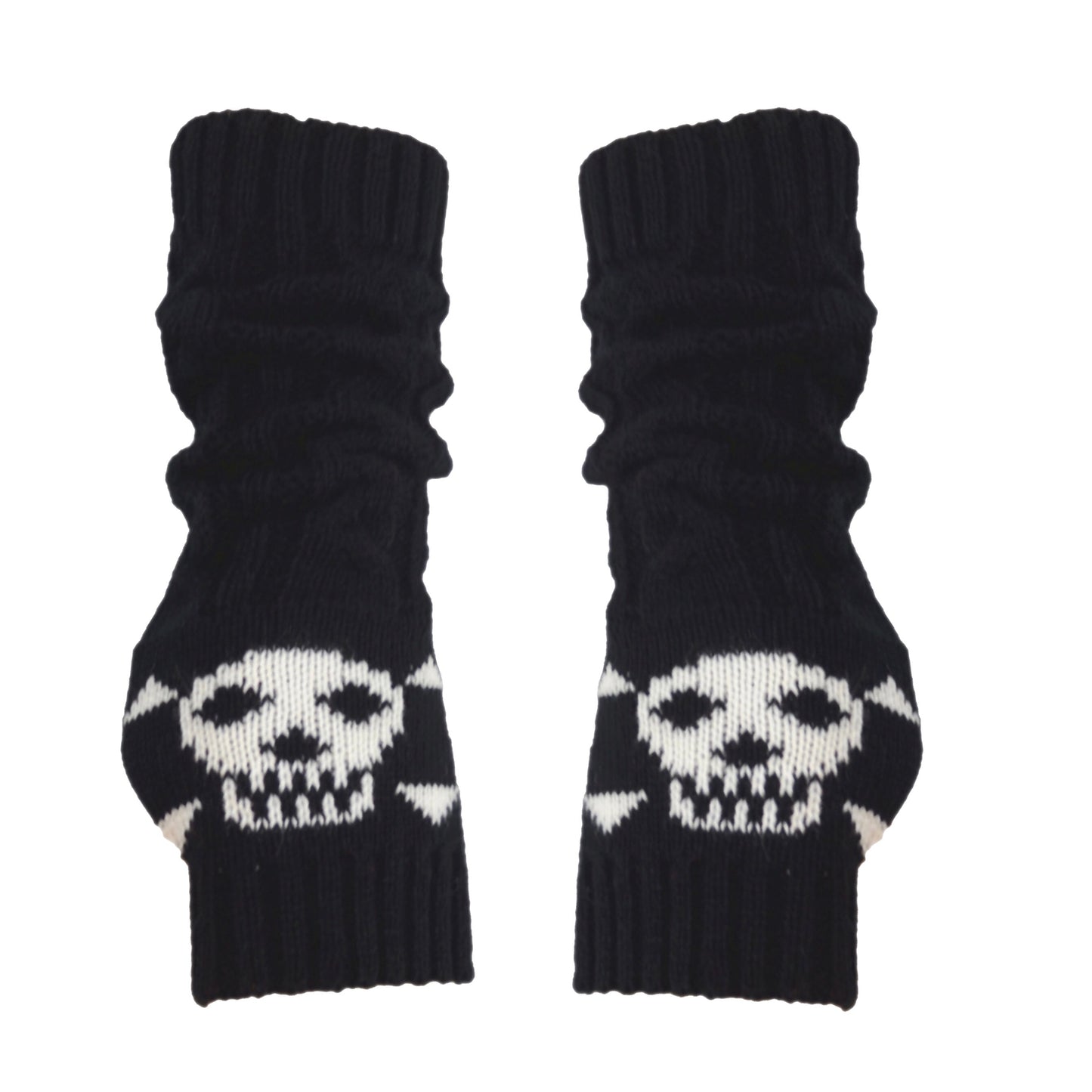 Skull Fingerless Gloves
