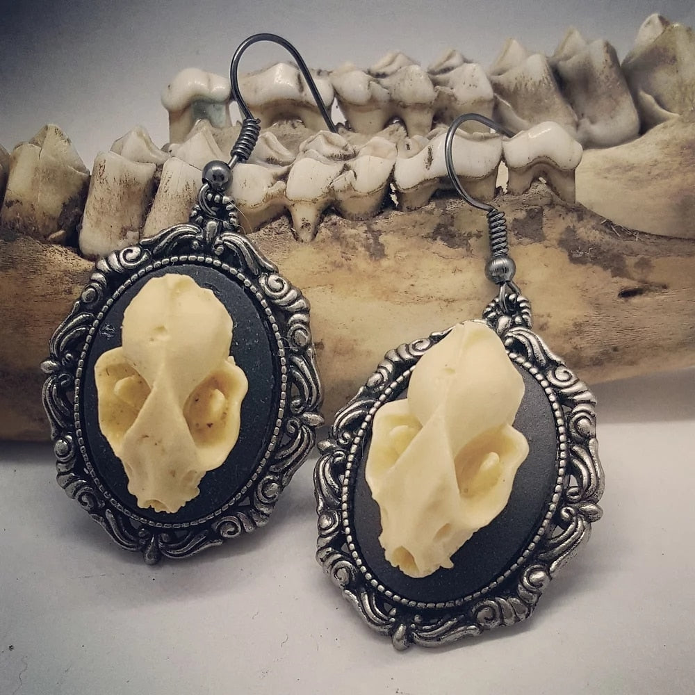 Skull Cameo Earrings