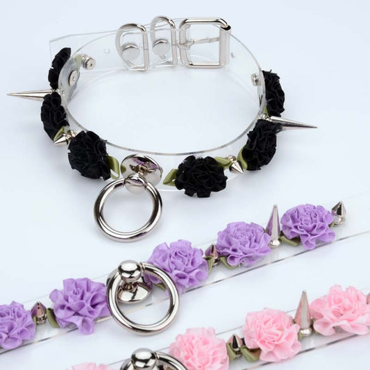 Spiked Rose Choker