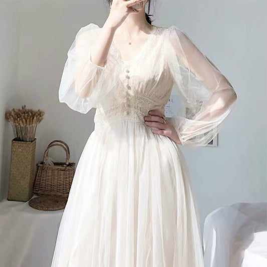 White Retro Dress