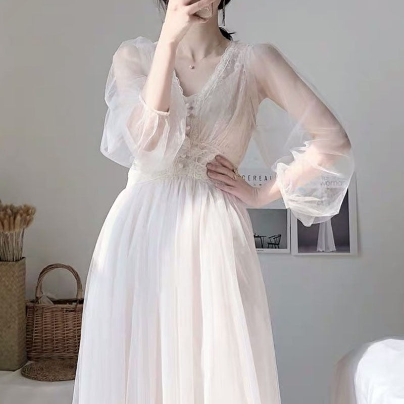 White Retro Dress