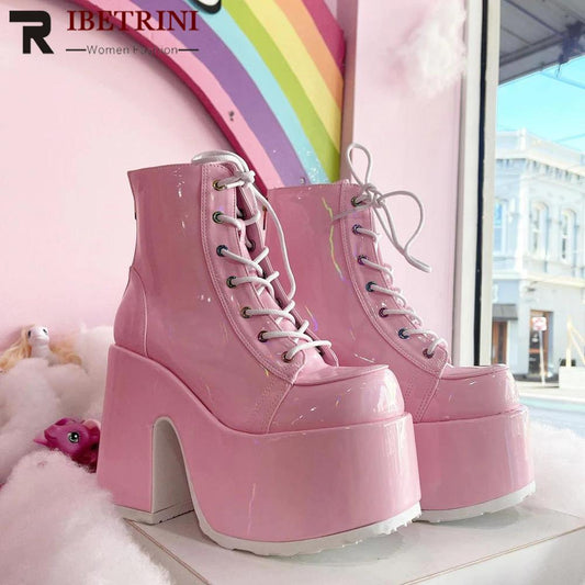 Pink Platform Boots