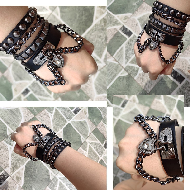 Set of Black Metal Bracelets